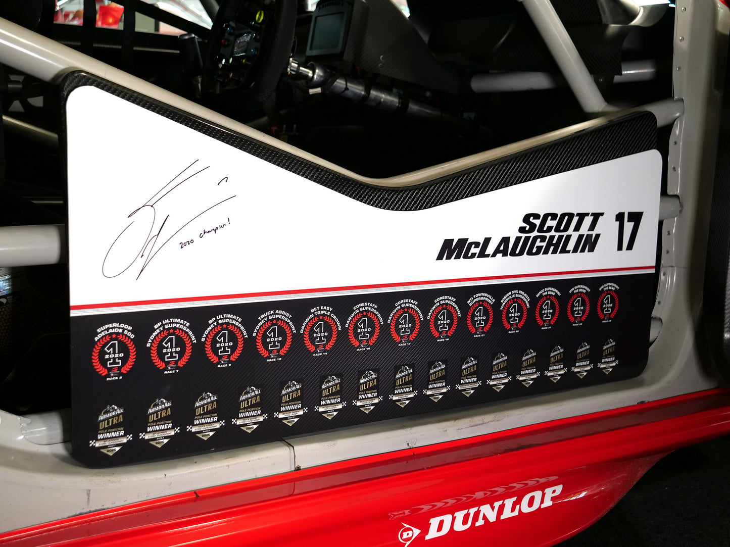 Scott McLaughlin 2020 Replica Door Panel Signed