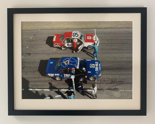 Johnson and Brock, Lakeside 1981 Photograph by David Hassell - Signed by Dick Johnson