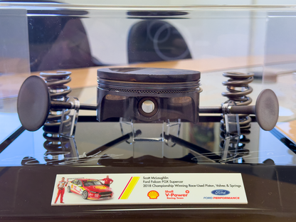 2018 Championship-Winning Falcon FGX Piston, Valves and Springs - signed by Dick Johnson and Scott McLaughlin