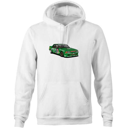 1983 Bathurst 1000 Greens'-Tuf Ford Falcon XE Front View Hoodie