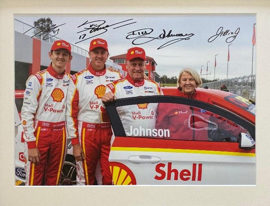 Four Johnsons Framed Print - Signed by Dick, Jillie, Steve and Jett Johnson