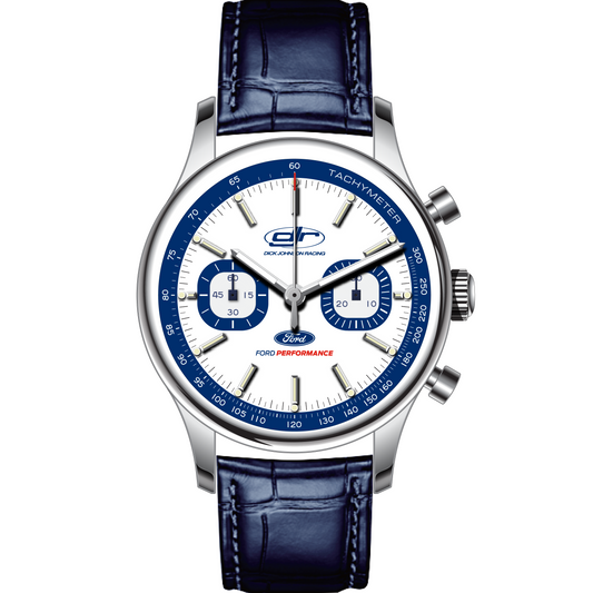 DJR x Ford Mechanical Chronograph - White Dial