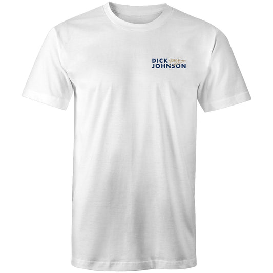 Dick Johnson Signature Logo (Blue) - T-Shirt