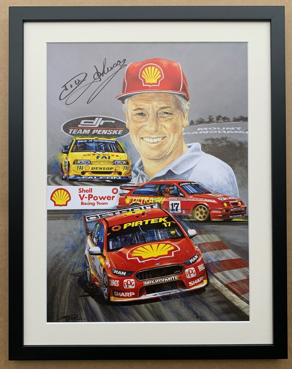 Dick Johnson and Shell - signed by Dick Johnson